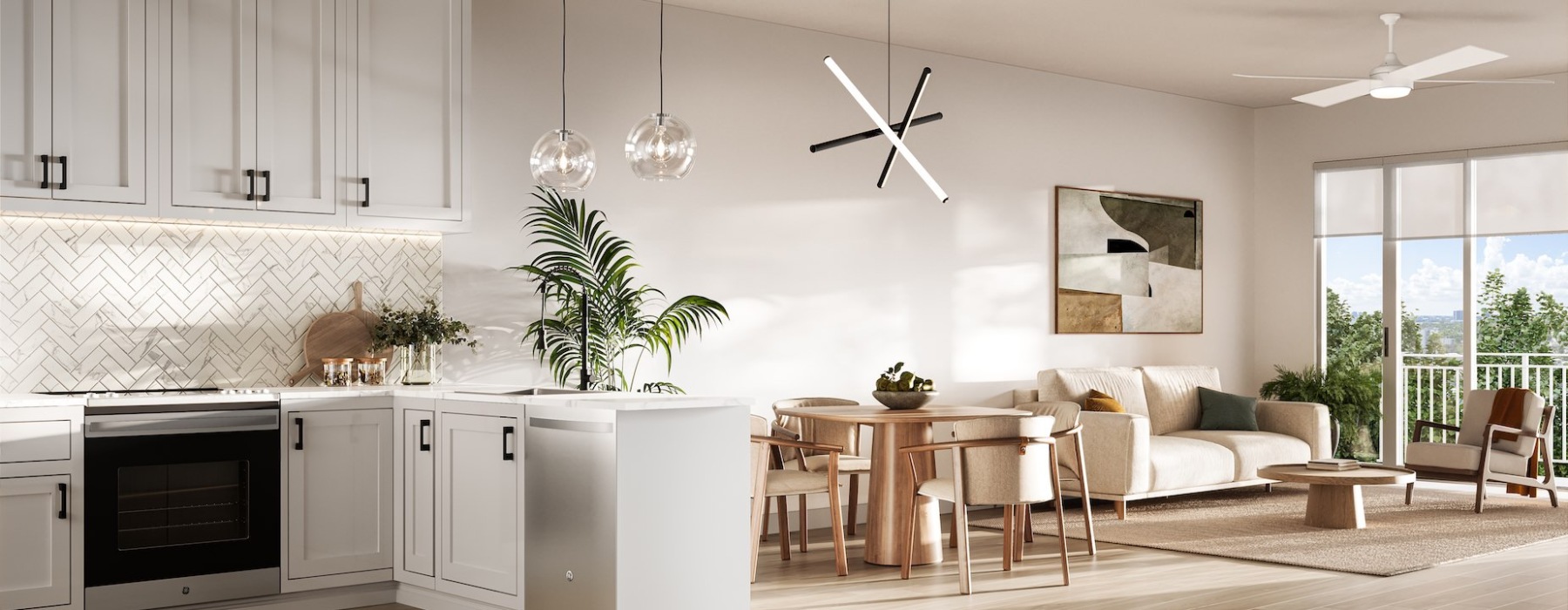 Juliette Kitchen and Living Room