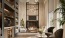 a large lounge with a fireplace and tv